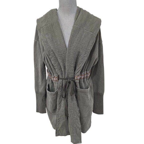 Free People Studio City Olive Hooded Oversized Jacket Small - Picture 4 of 7